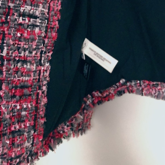 ANN TAYLOR Fringe Tweed Ruffle Cuff Jacket Blazer - Picture 5 of 15